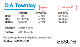 D.A. Exemple de carte pour D.A. Townley