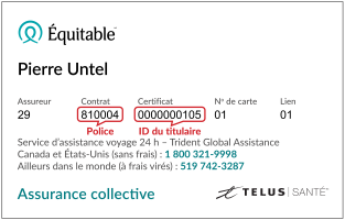 Exemple de carte pour Équitable