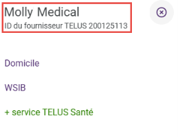 ID de fournisseur TELUS