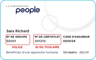 Exemple de carte pour People Corporation