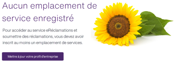 Aucun emplacement de service enregistré