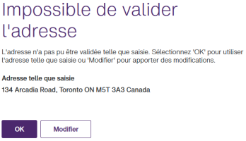 The unable to validate dialog box